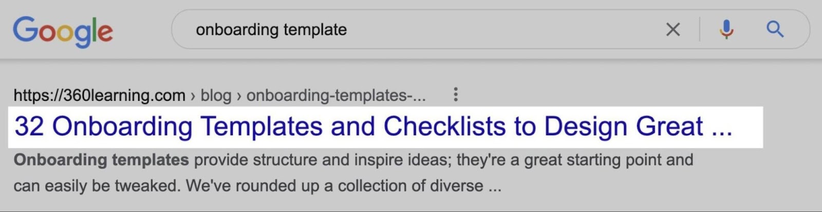 An example of h1 tag truncated in Google search results