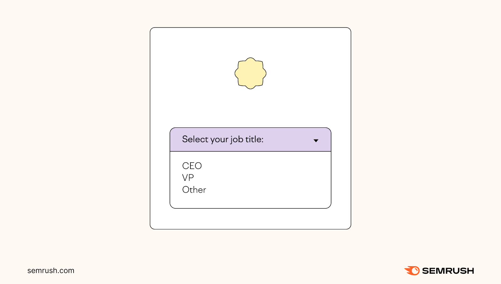 A simple opt-in for, with "Select your job title" field