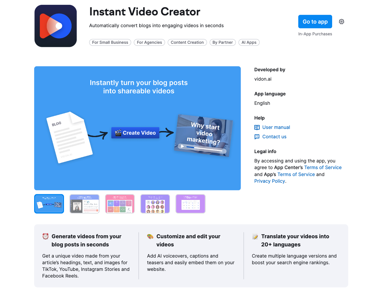 Instant Video Creator