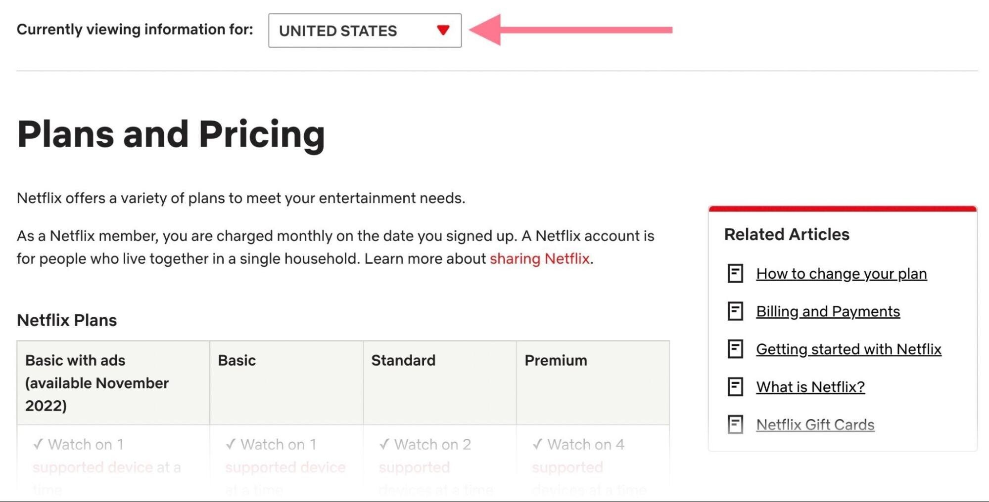 แผนคำถามและราคาของ Netflix