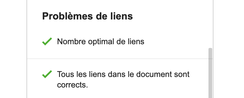 problèmes de liens