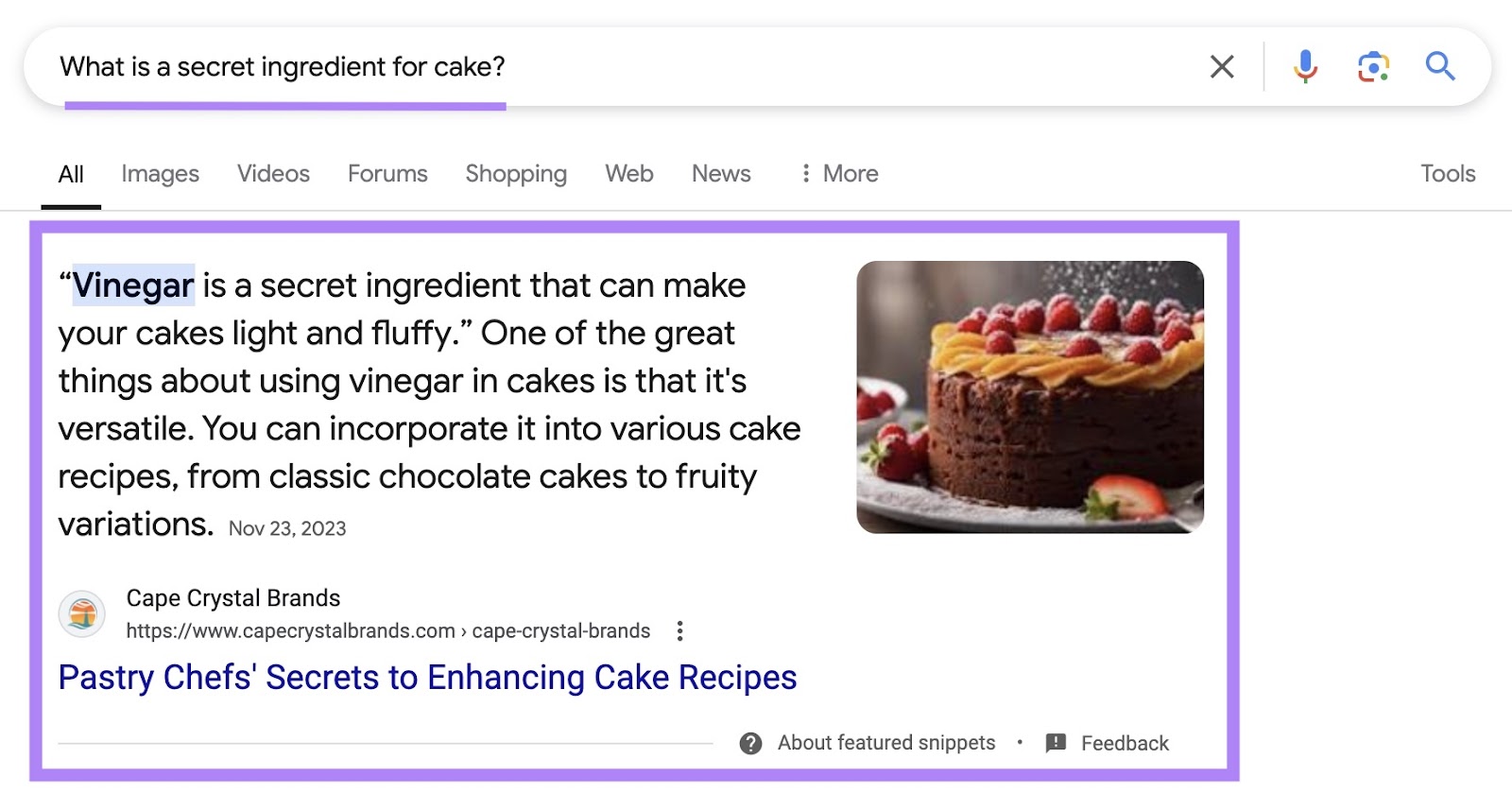 What They Are & How to Earn Them 25 A PAA query entered as the search term on Google which generates a featured snippet that uses the same source as the PAA result.