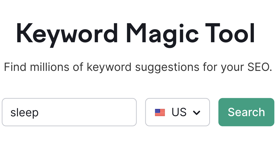 Keyword Magic Tool