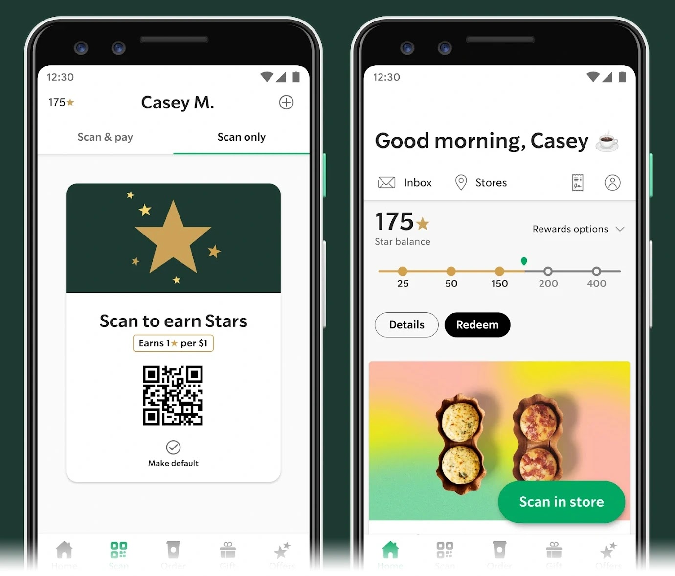 Loyalty rewards from Starbucks’ mobile app