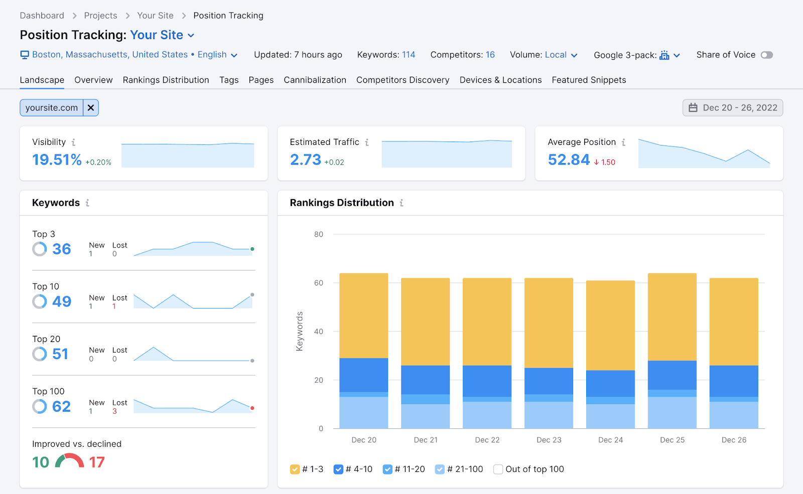 Position Tracking tool