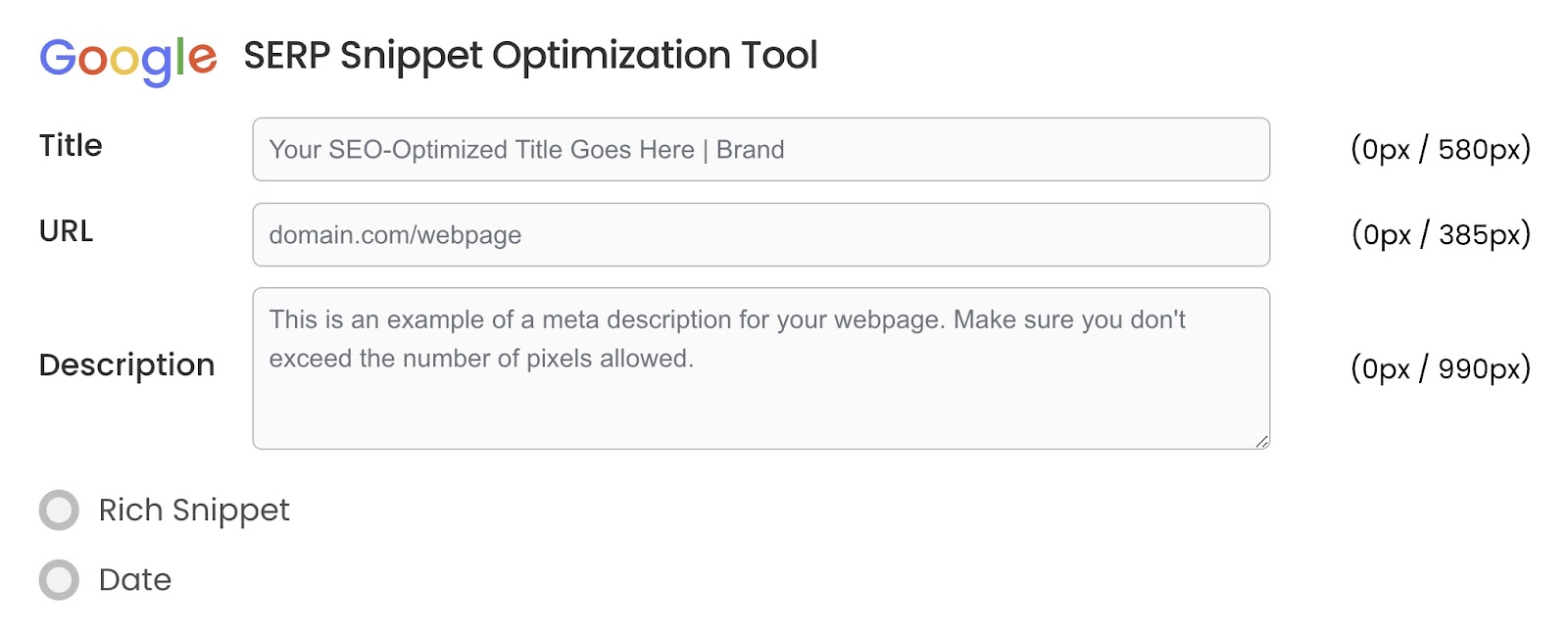 HigherVisibility’s SERP Snippet Optimization Tool