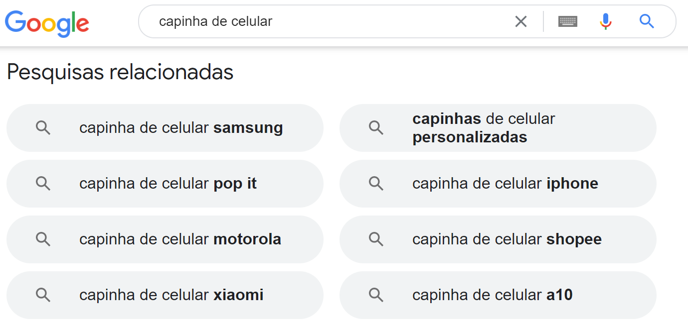 como melhorar seo - serp do google - pesquisas relacionadas