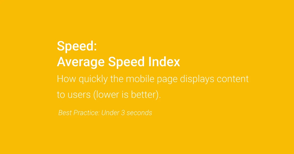 Google's average speed best practices