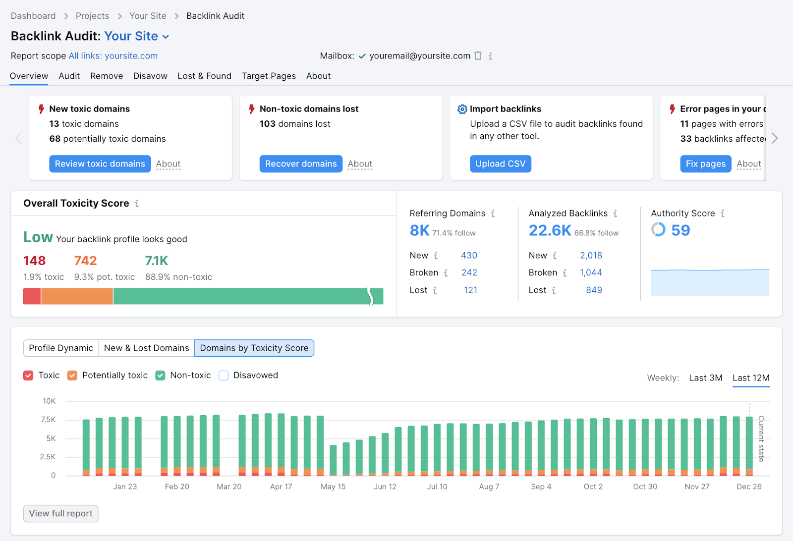 Backlink Audit tool