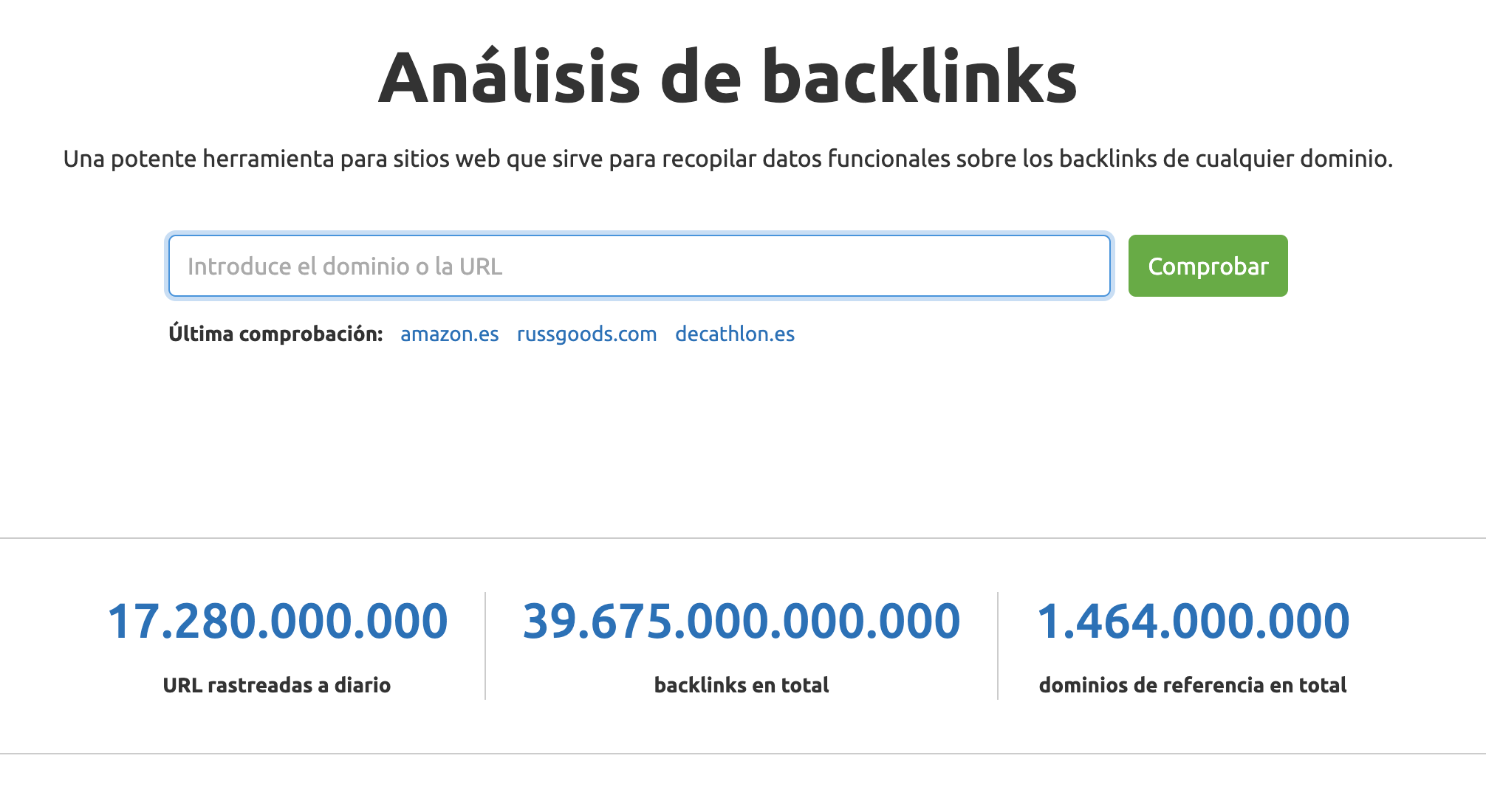 Análisis de backlinks de Semrush