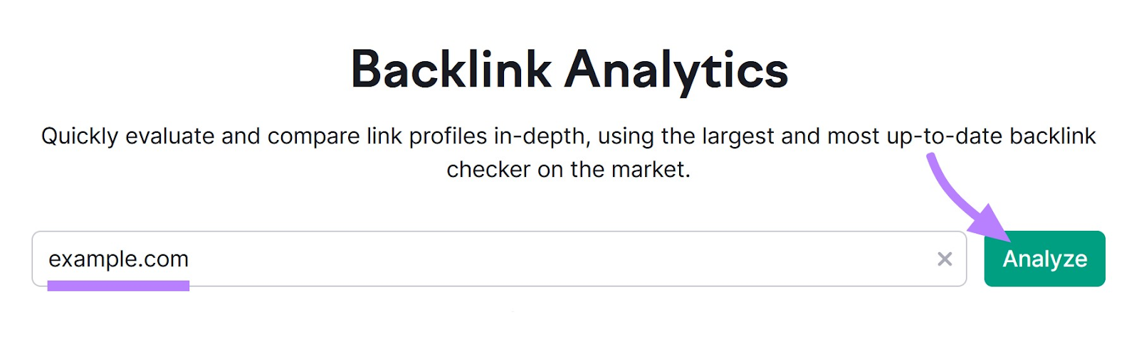 Backlink Analytics tool