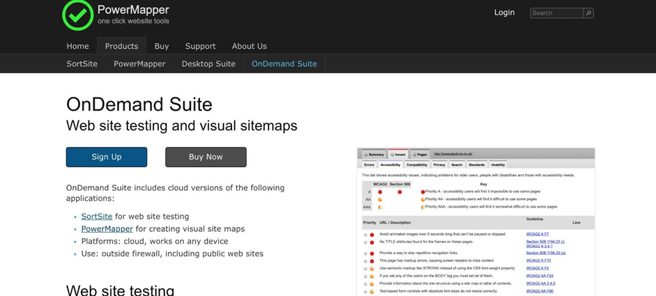 Meilleurs outils de génération de sitemap, PowerMapper