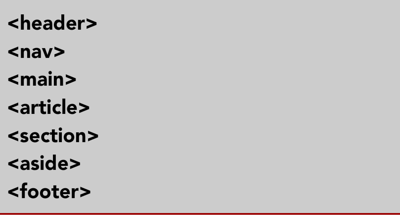 7 semantic html5 tags
