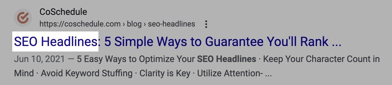 article title: "SEO headlines: 5 Simple Ways to Guarantee You’ll Rank”