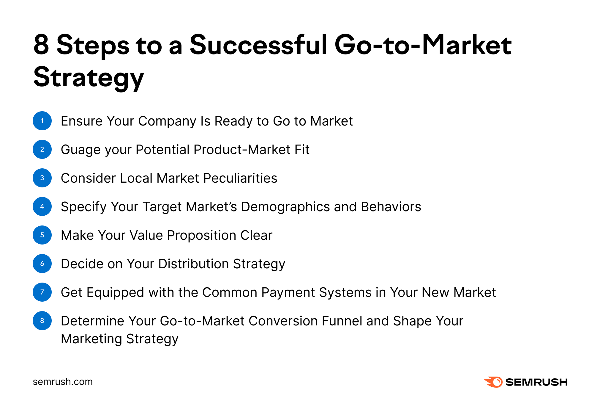 Go-to-market strategy checklist