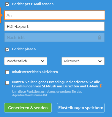 Berichte automatisieren mit Semrush
