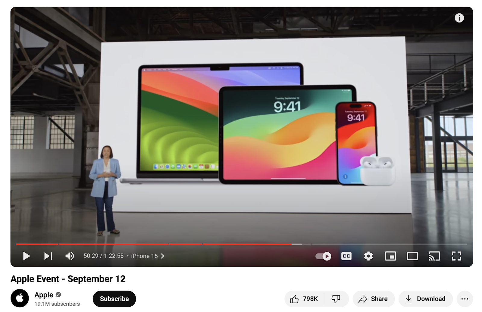 Apple lawsuit   for September 12 connected  YouTube