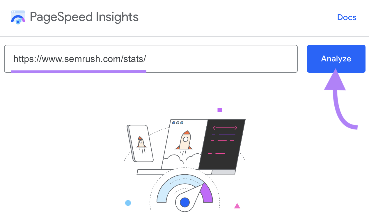 PageSpeed Insights tool