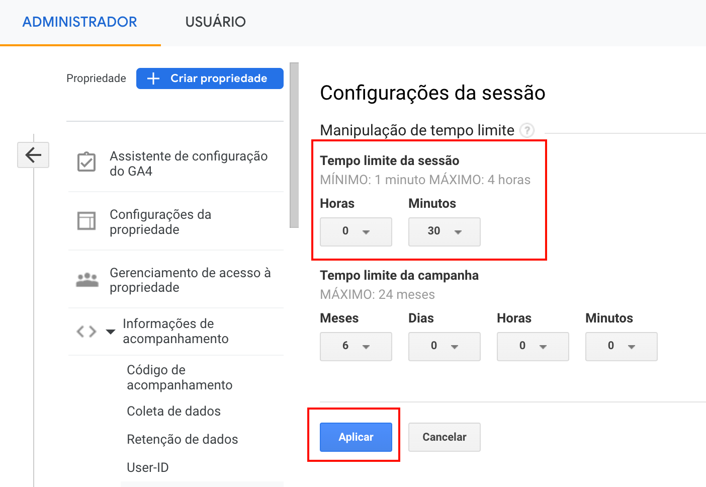 sessões do google analytics