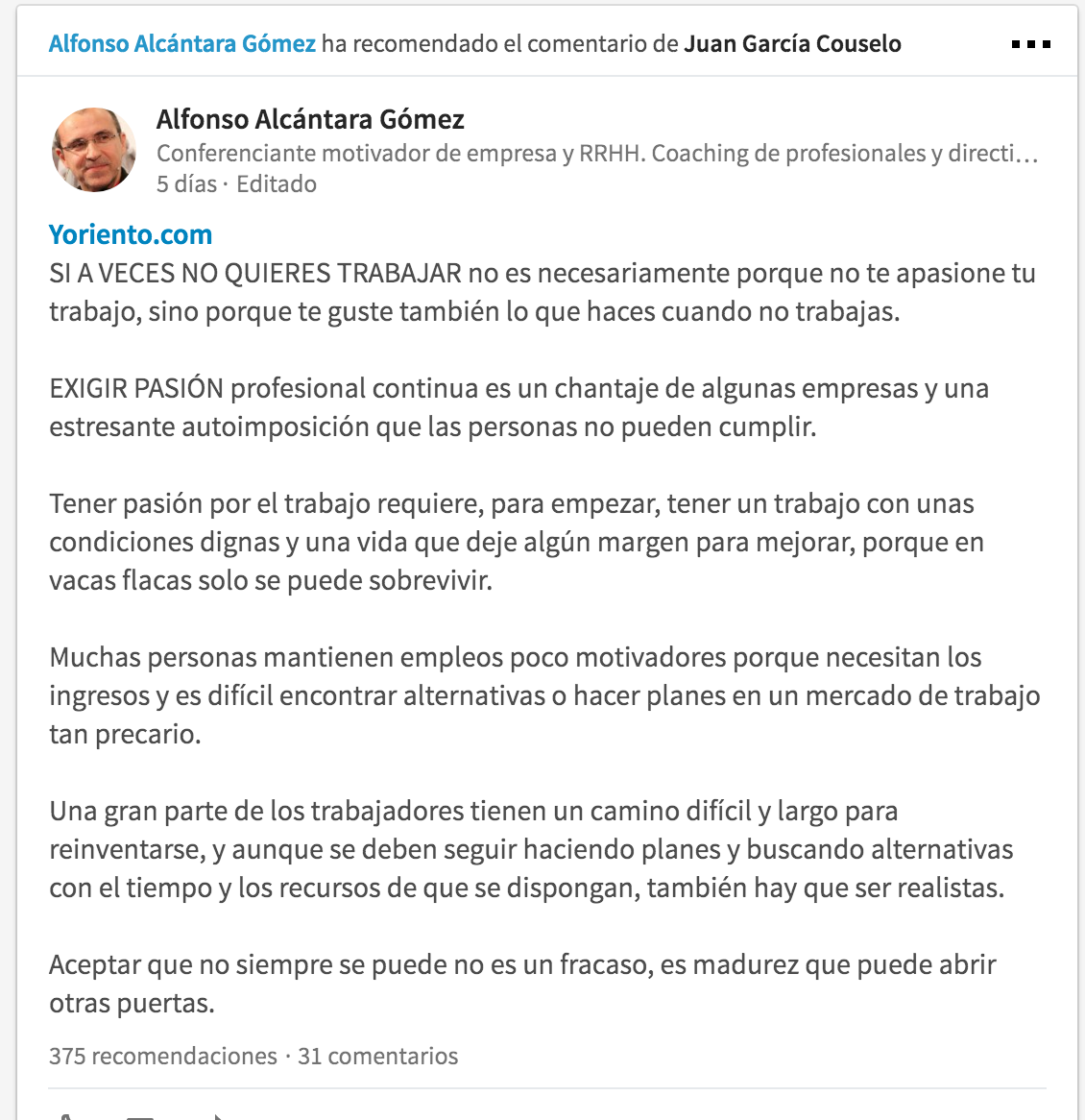 Errores en LinkedIn - Buenas prácticas