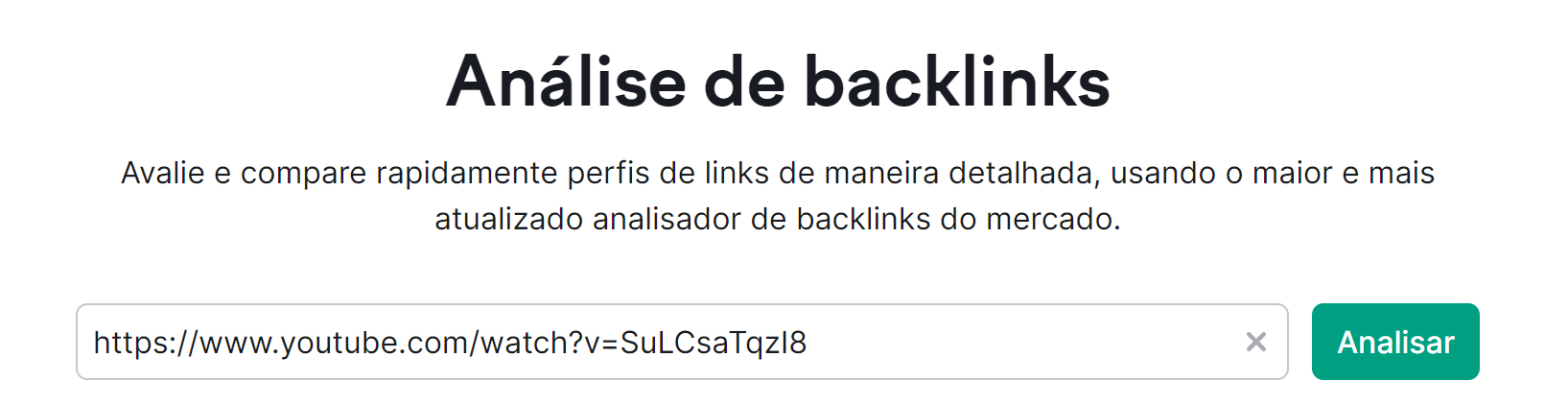 pesquisa reversa de vídeo - Análise de Backlinks da Semrush