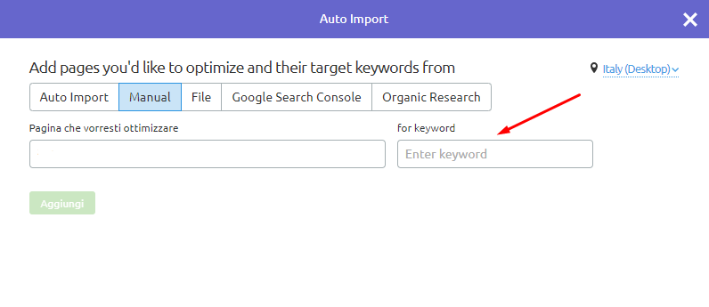 On page seo checker, Auto import