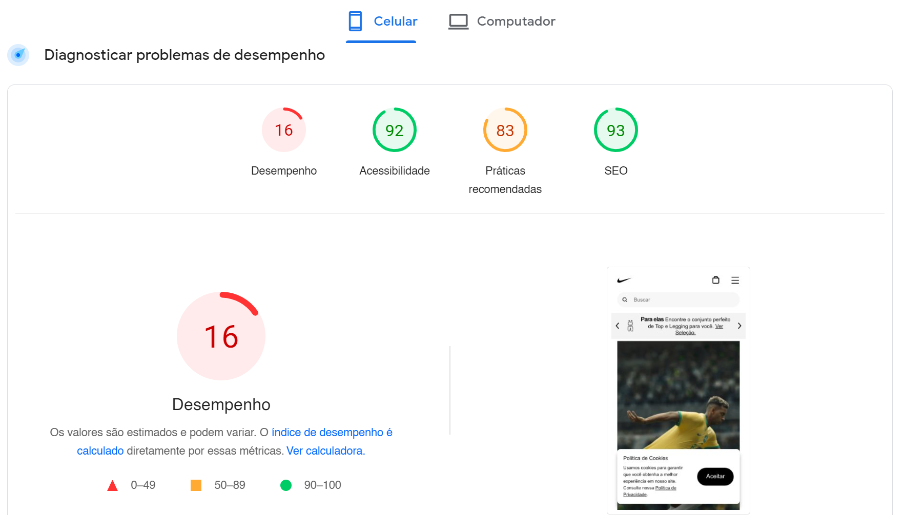 saiba tudo sobre básico de SEO 39 pagespeed insight