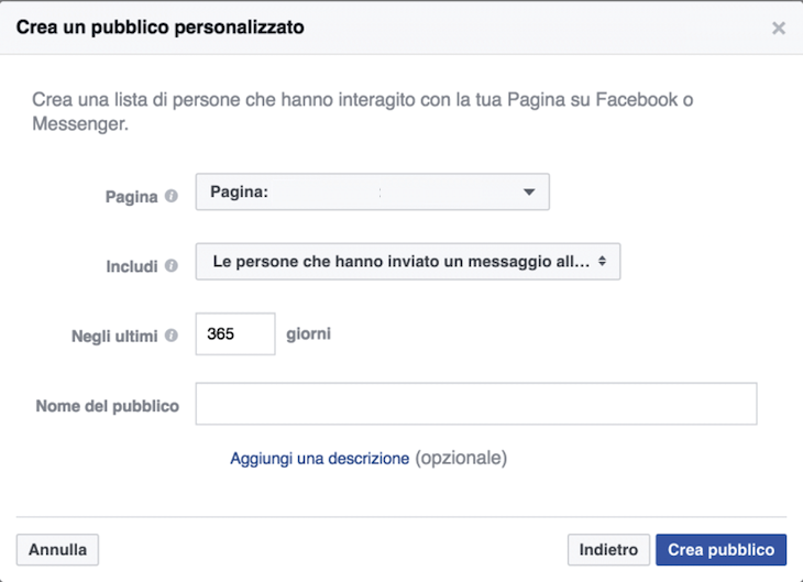 Facebook Messenger: crea un pubblico personalizzato per campagne marketing