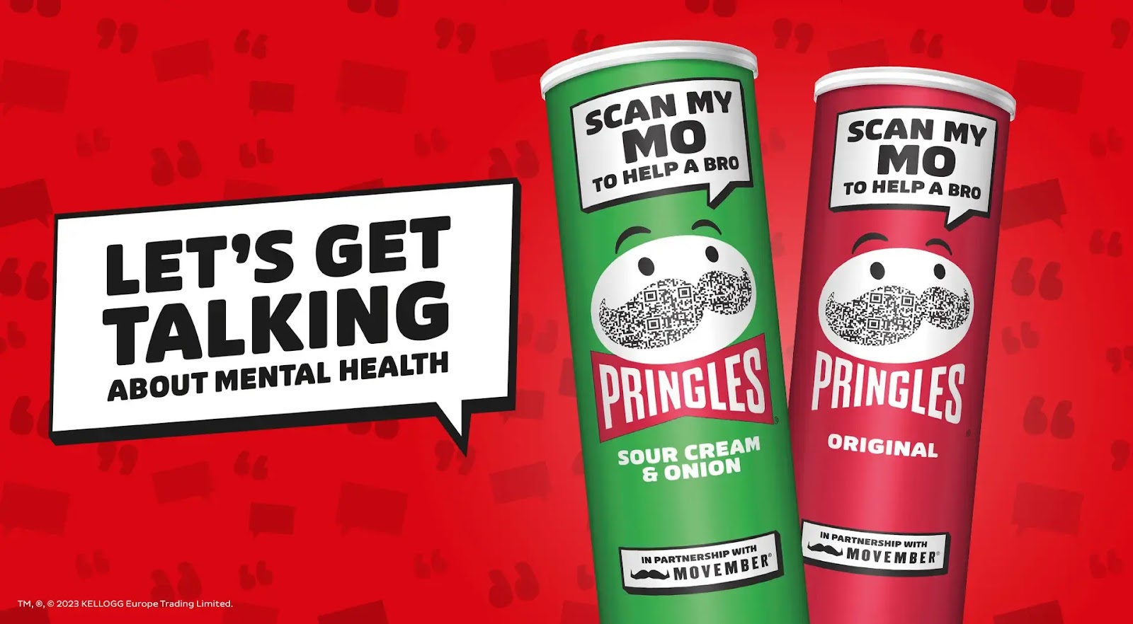 Pringles’ "Let's get talking about mental health" campaign with Movember