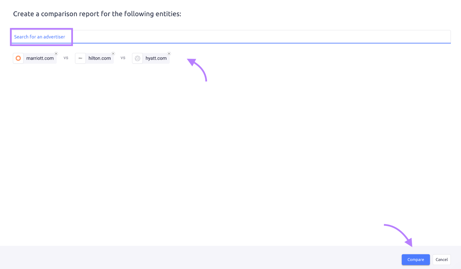 AdClarity share of voice feature