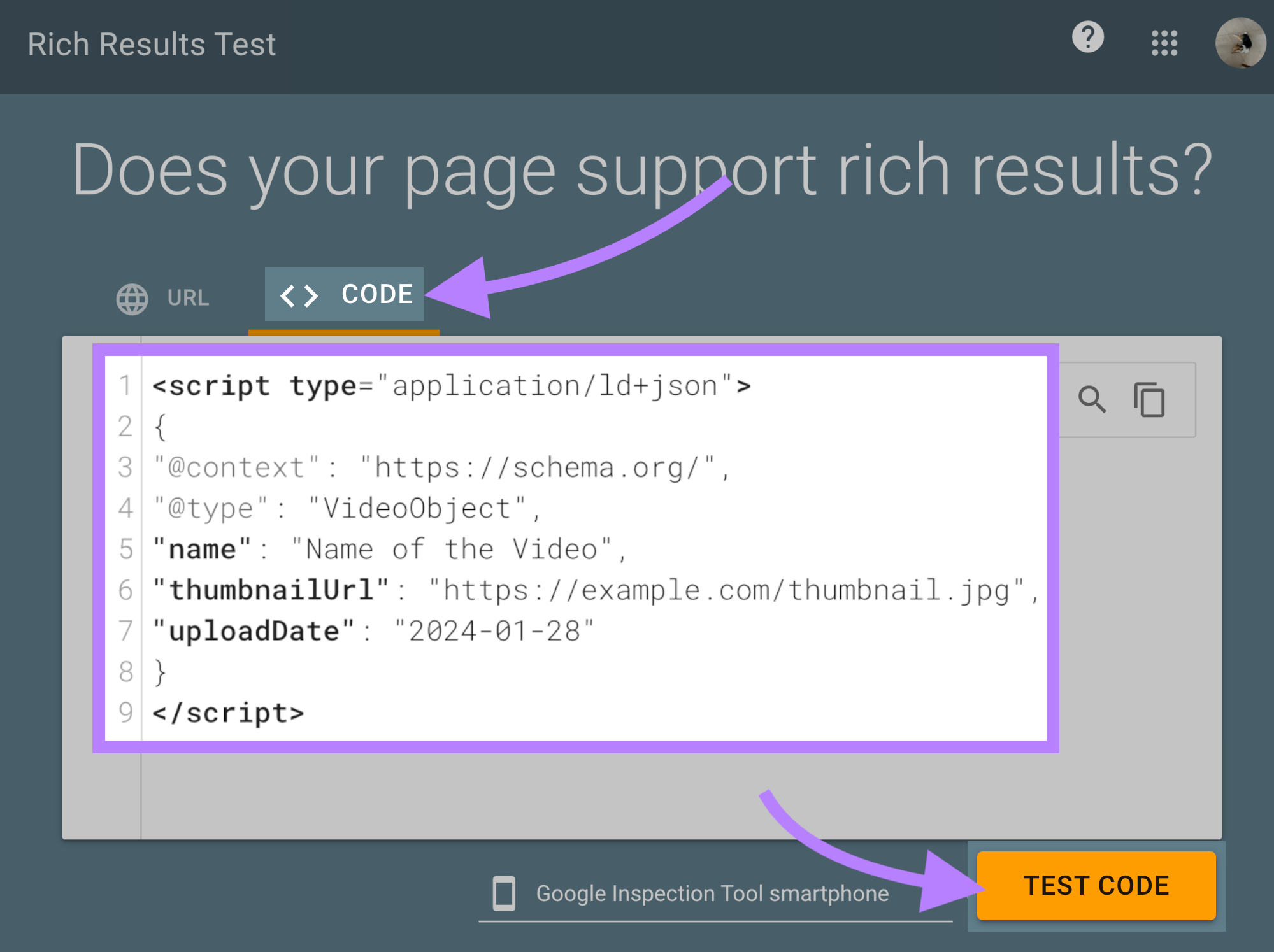 schema markup for youtube videos