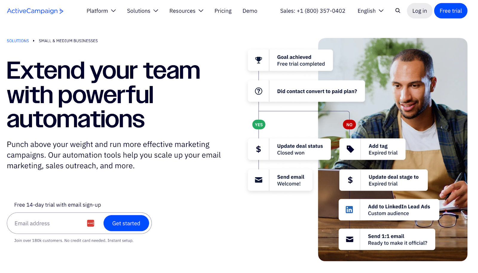 ActiveCampaign landing page