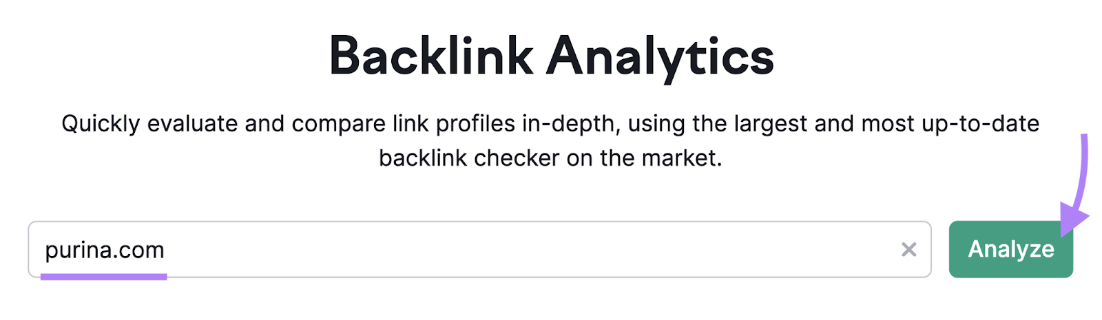 Backlink Analytics tool