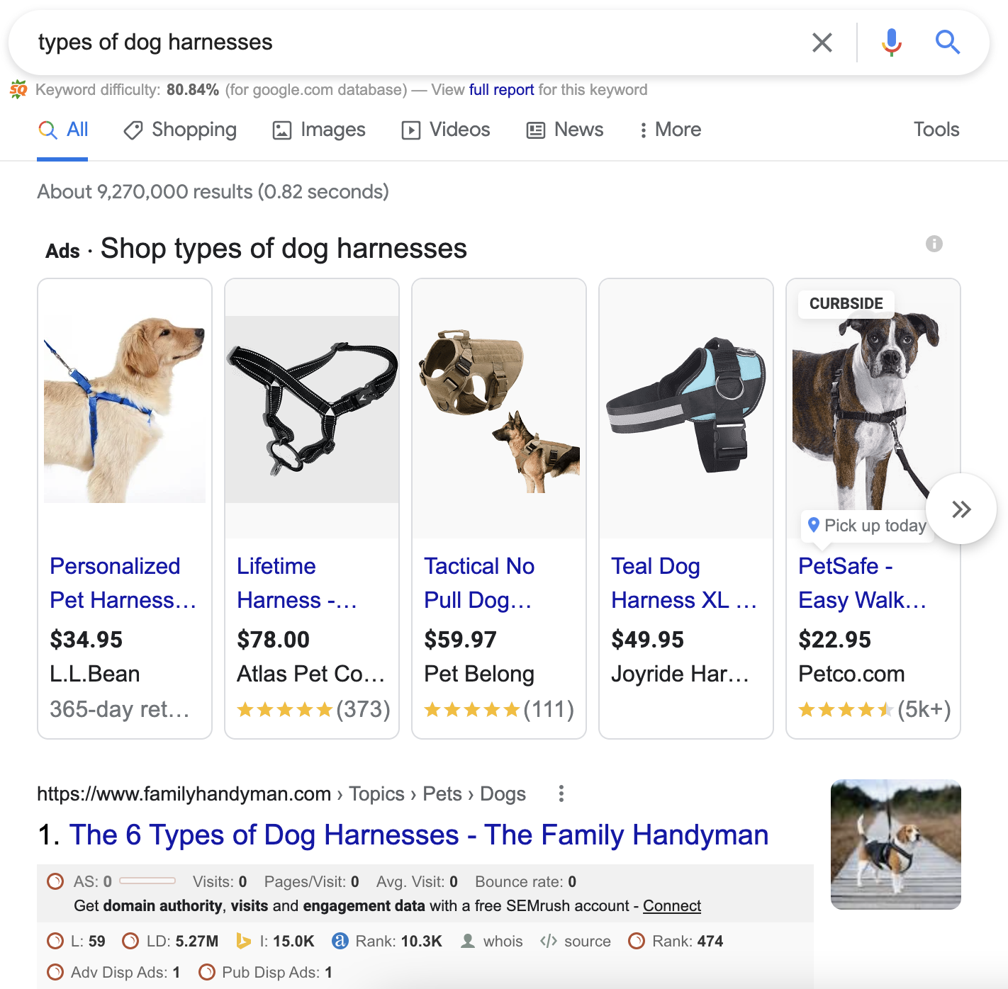 results for types of dog harnesses