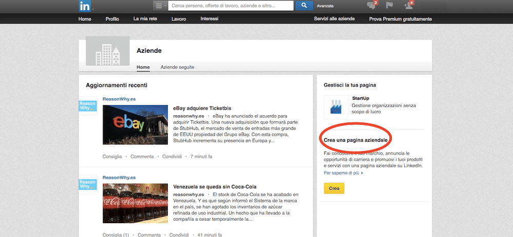 LinkedIn per aziende: come si crea una company page