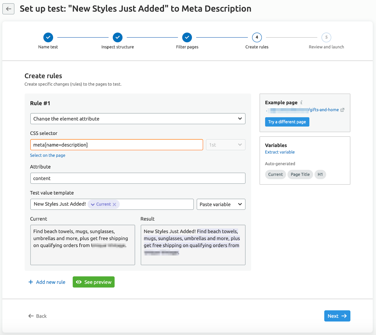 SplitSignal: Create rules