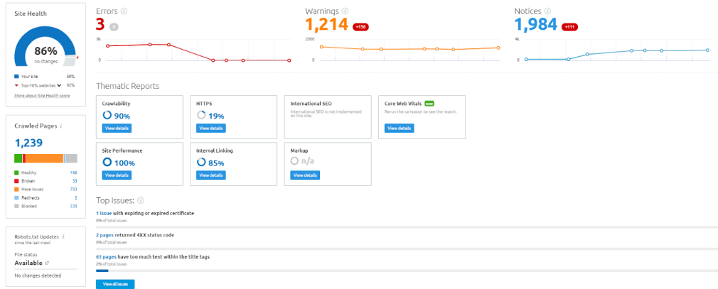 seo spider website crawler