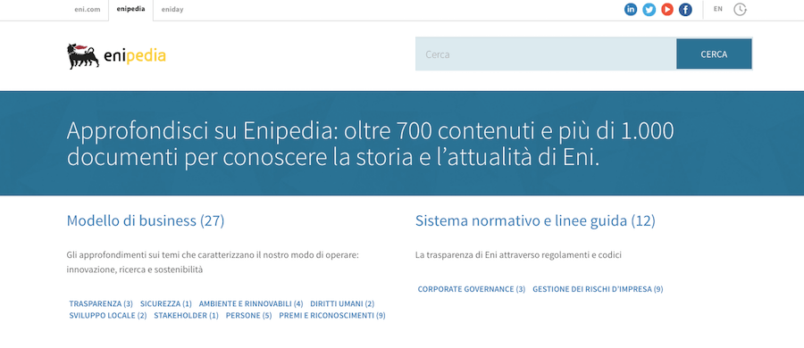 Restyling di un sito: la trasformazione digitale di eni.com