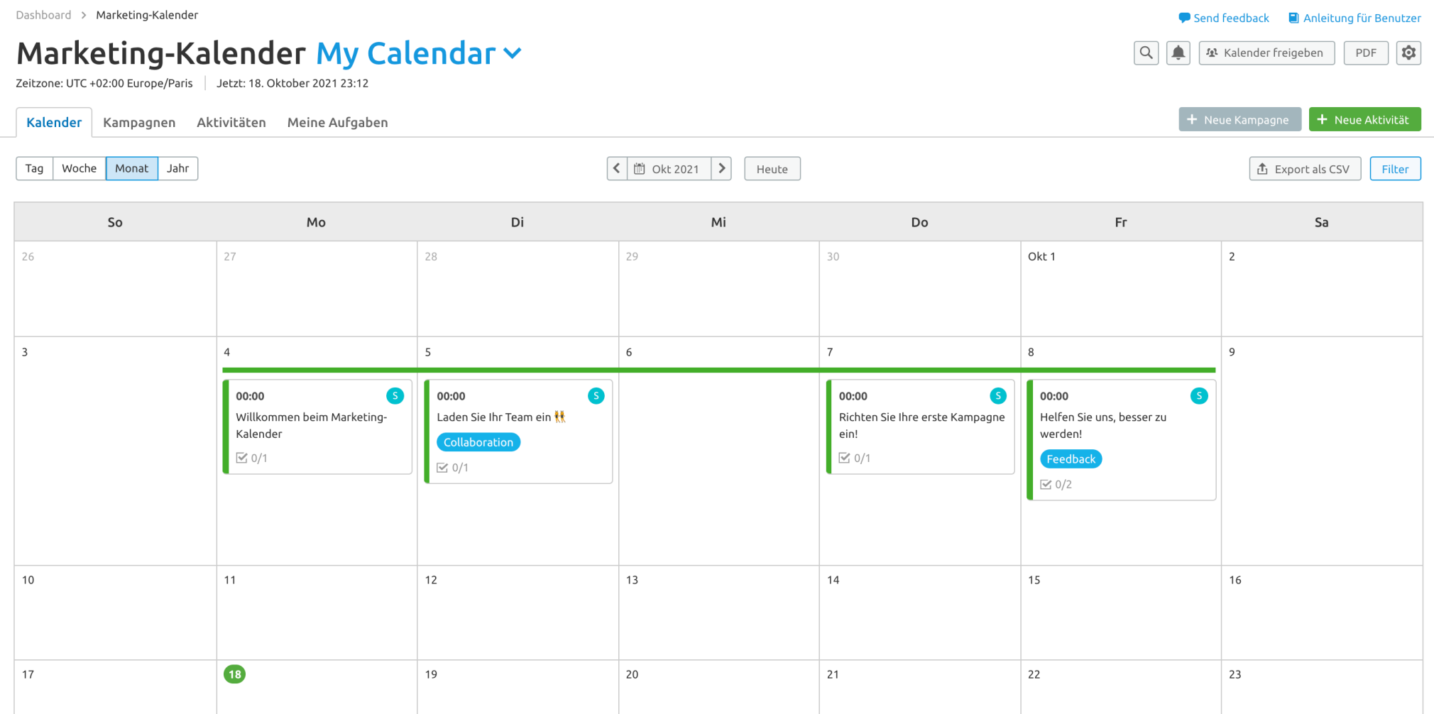 Semrush Marketing-Kalender