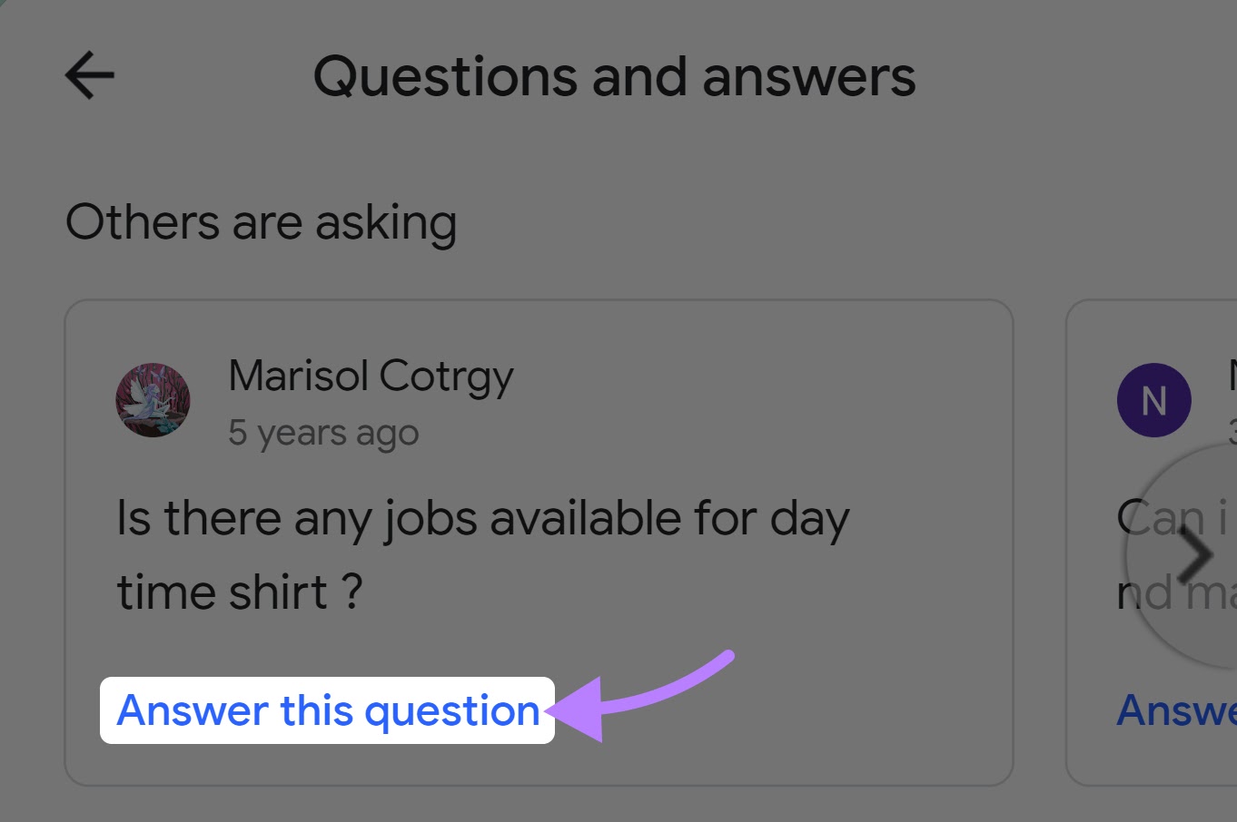 "Answer this question” button highlighted