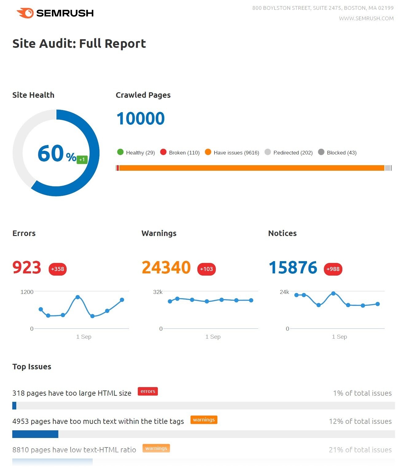 "Site Audit: Full Report"