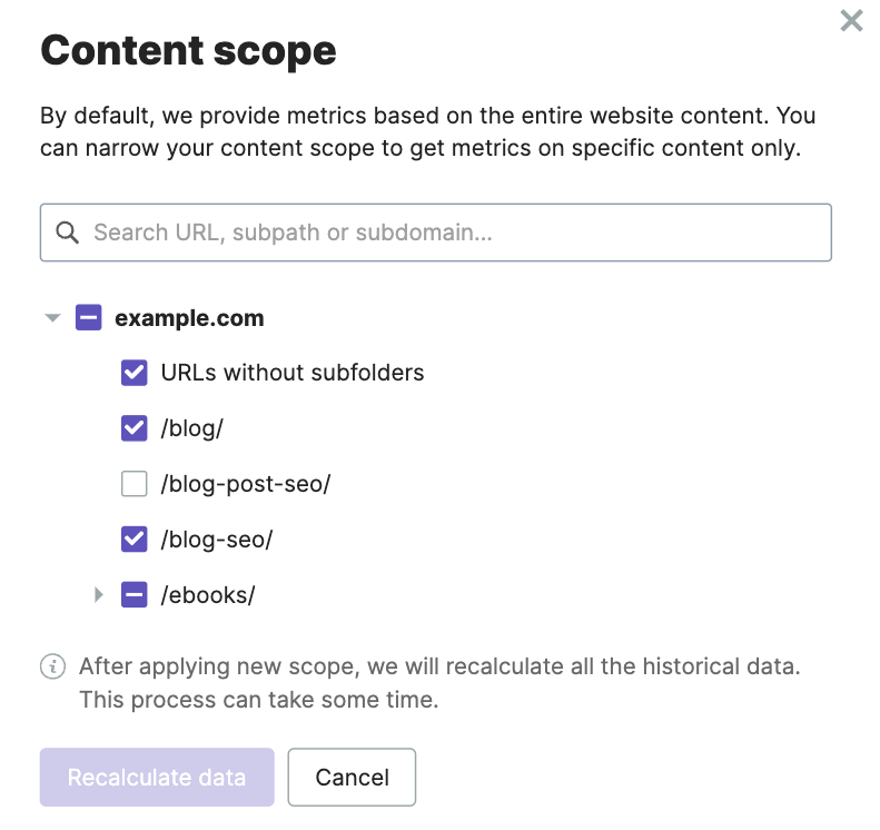 set your content scope