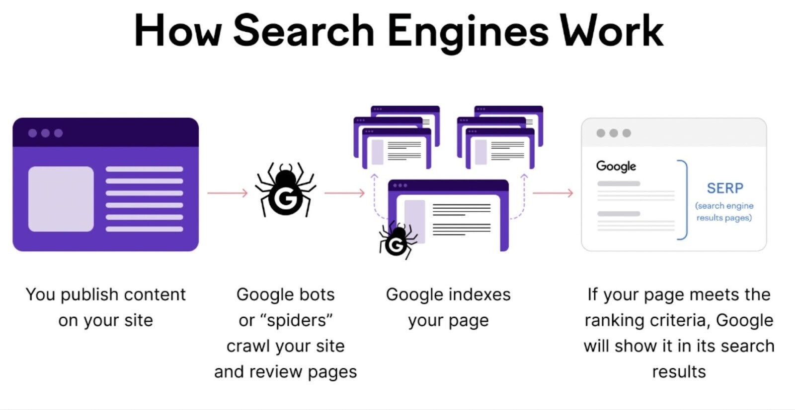 Infographie "Comment fonctionnent les moteurs de recherche"