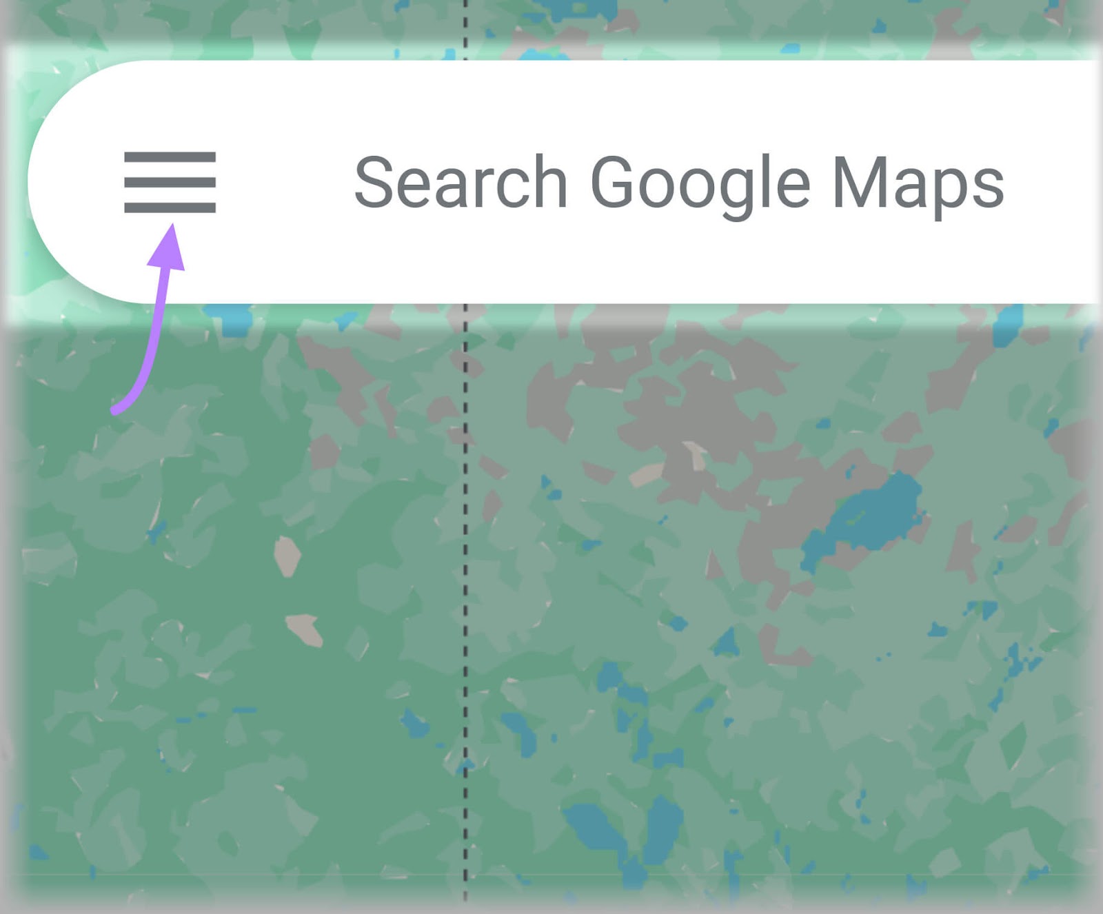 Menu icon in Google Maps