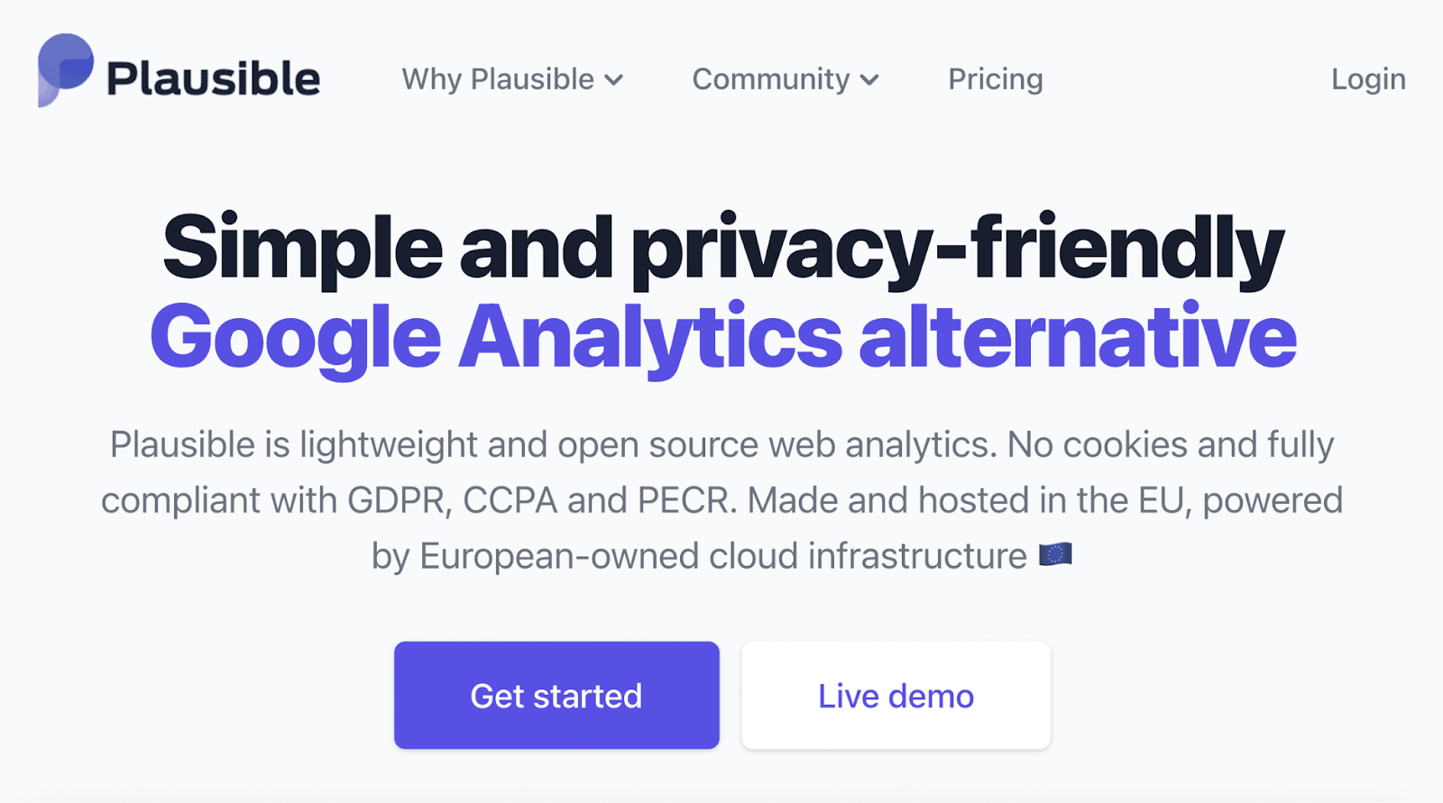 14 melhores alternativas do Google Analytics para 2023 30 home Plausible Analytics