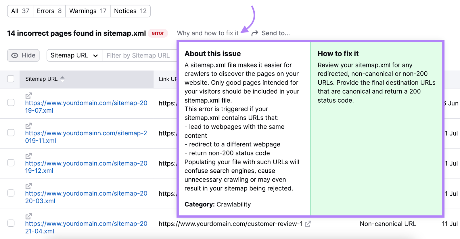 why and however  to hole  incorrect sitemap issues popular  up