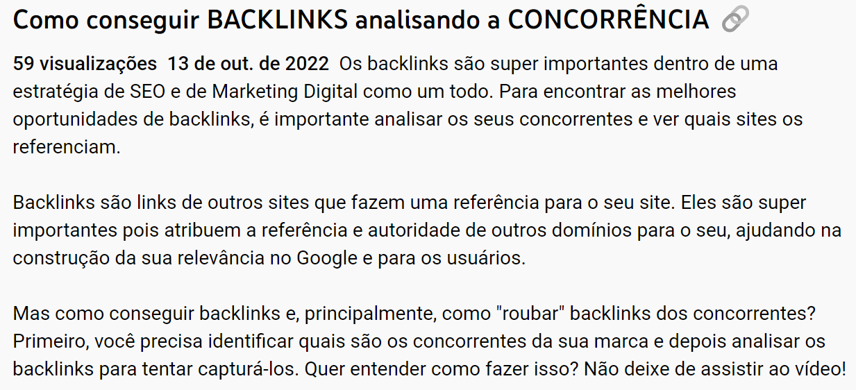 9 dicas de como escrever 6 Exemplo de descrição de vídeo natural