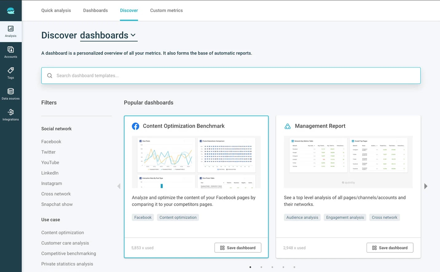 facelift data studio's reporting dashboards such as content optimization benchmark