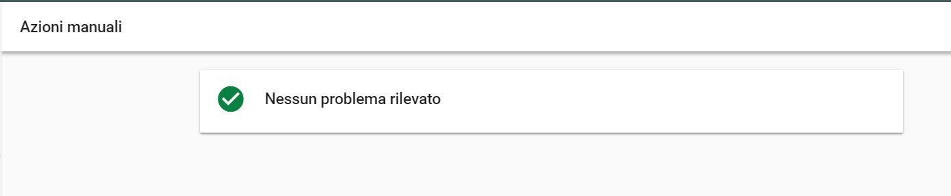 Azioni manuali Search Console