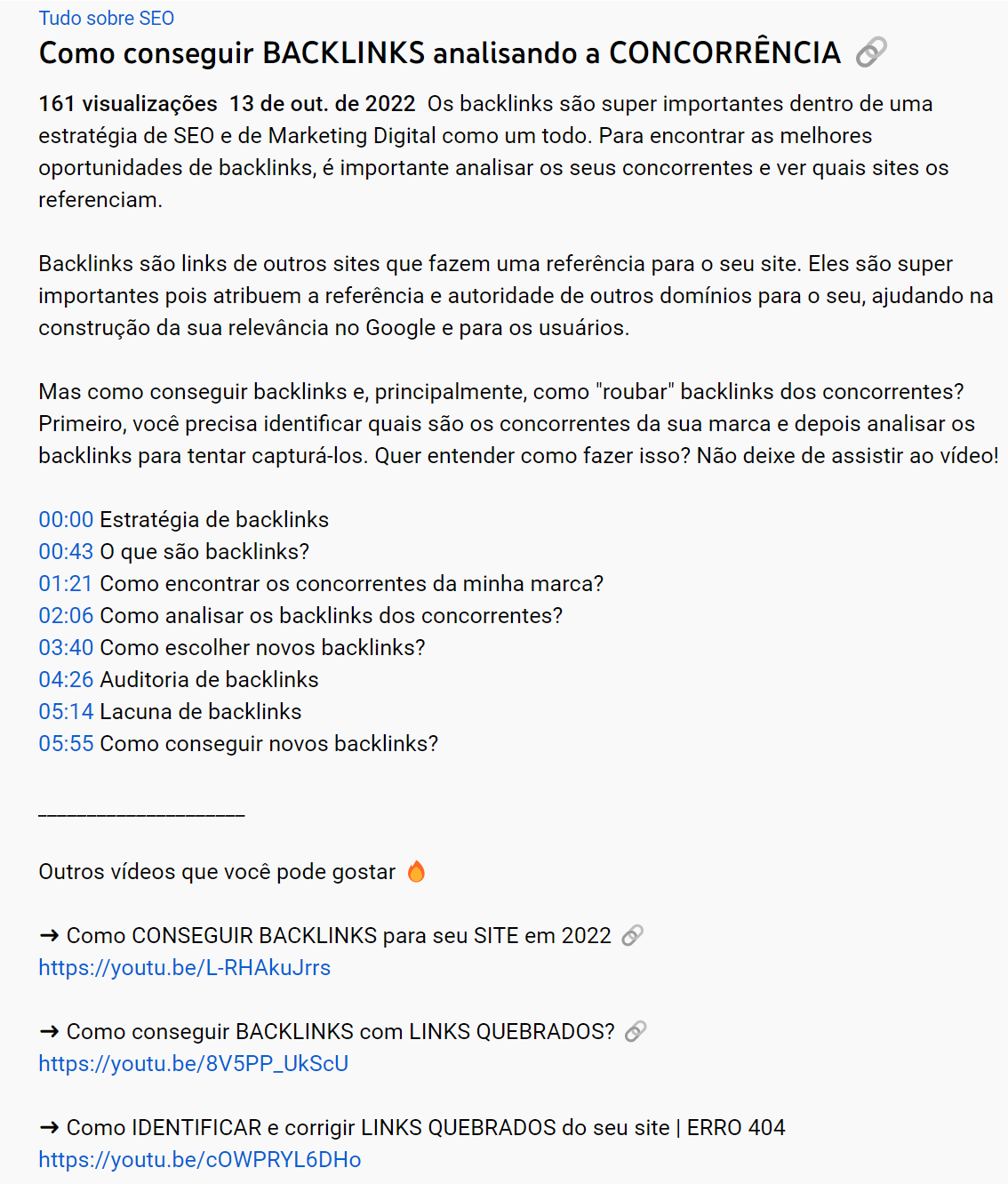 7 passos para viralizar em 2022 11 exemplo de descrição longa